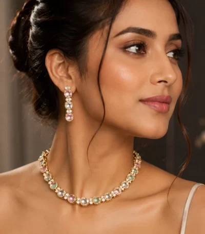 Riwaayat moissanite necklace set