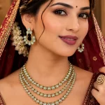 Aadhira 3 Layer Copper Kundan Necklace