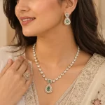 Vedika Brass Kundan Necklace