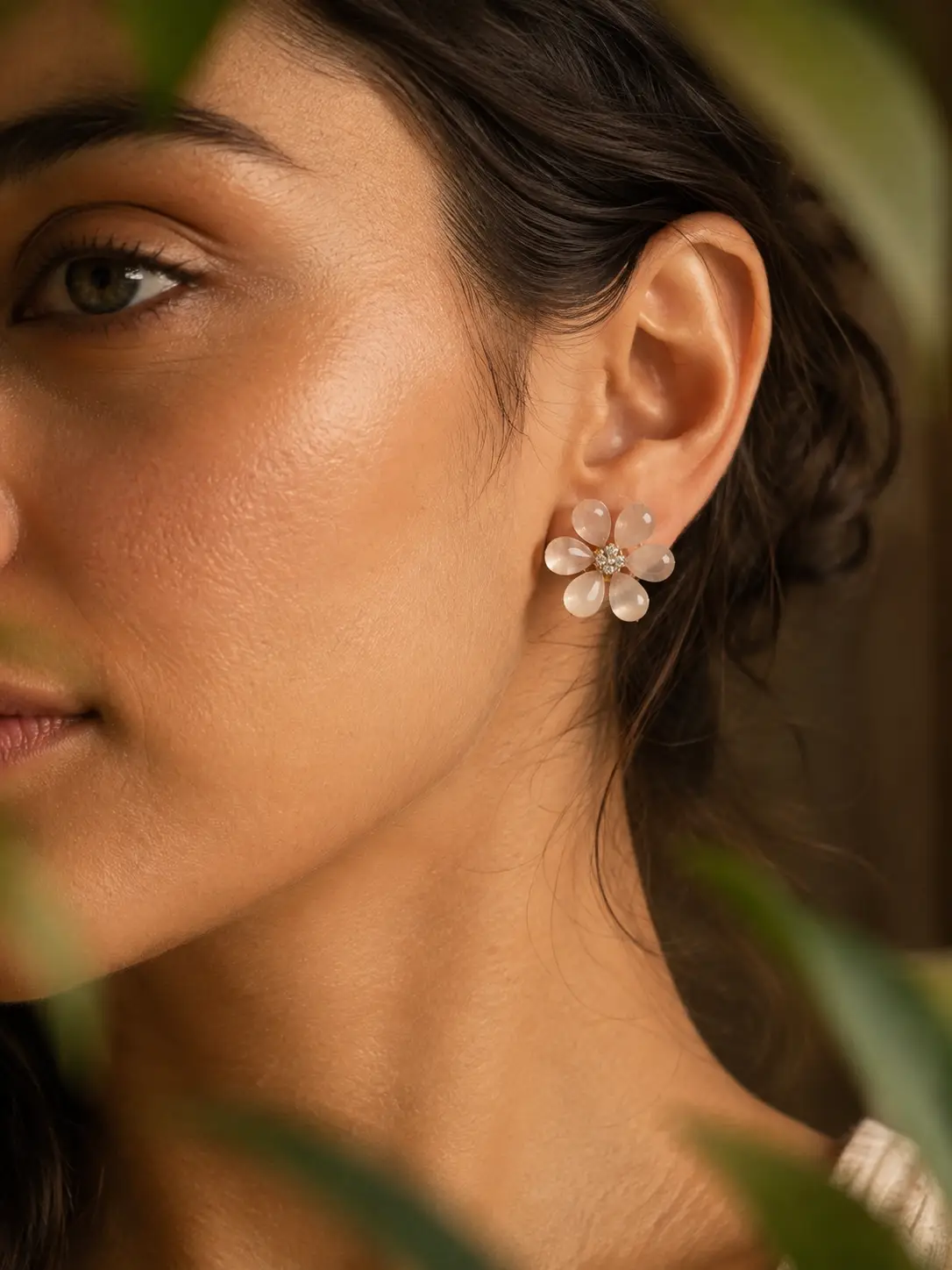 IMG_2979 (1) Floral Gold Plated Stud Earrings - Image 1