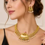 Reeja Antique Gold Necklace Set