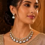 Zoravelle Rajsi Pachi Kundan Necklace